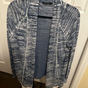 NIC+ZOE Textured Knit in Blue and White